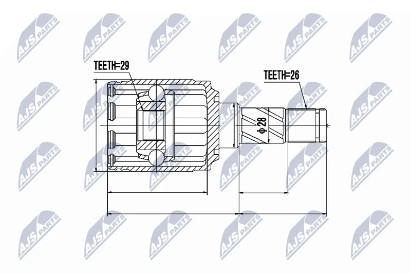 Joint Kit, drive shaft NTY NPW-VV-007