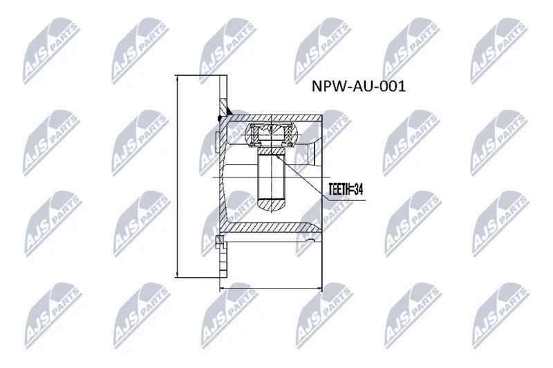 Komplet sklepov, pogonska gred NTY NPW-AU-001
