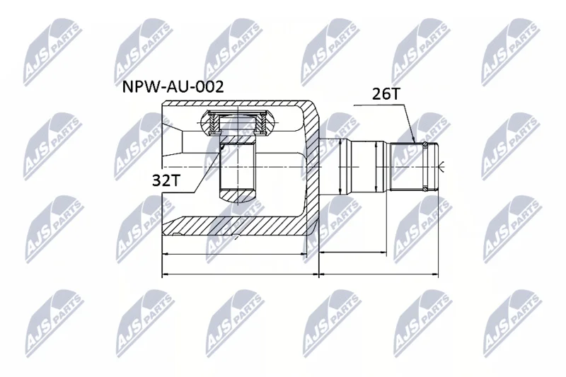 Komplet sklepov, pogonska gred NTY NPW-AU-002