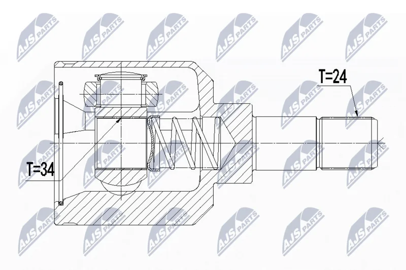 Komplet sklepov, pogonska gred NTY NPW-CT-056