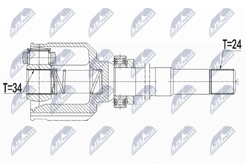 Komplet sklepov, pogonska gred NTY NPW-CT-106