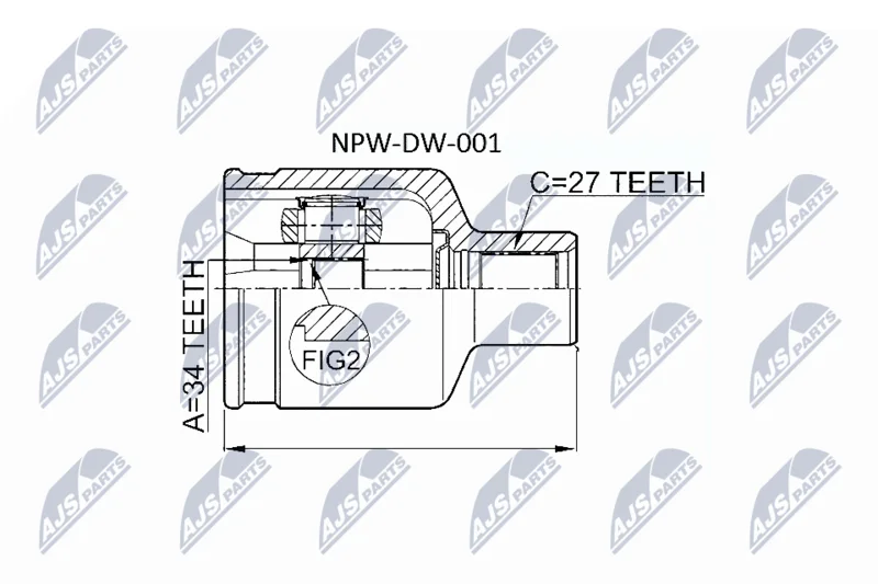 Komplet sklepov, pogonska gred NTY NPW-DW-001