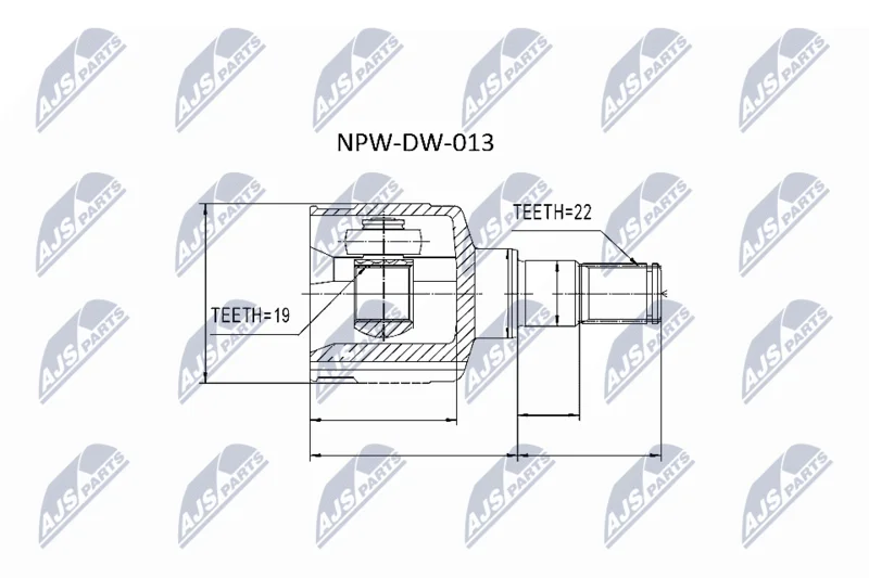 Komplet sklepov, pogonska gred NTY NPW-DW-013