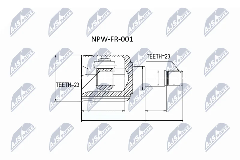 Komplet sklepov, pogonska gred NTY NPW-FR-001