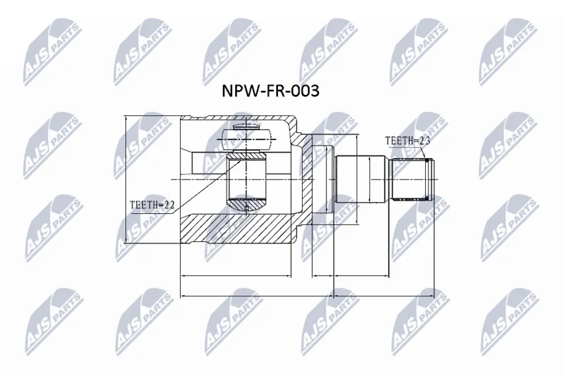 Komplet sklepov, pogonska gred NTY NPW-FR-003