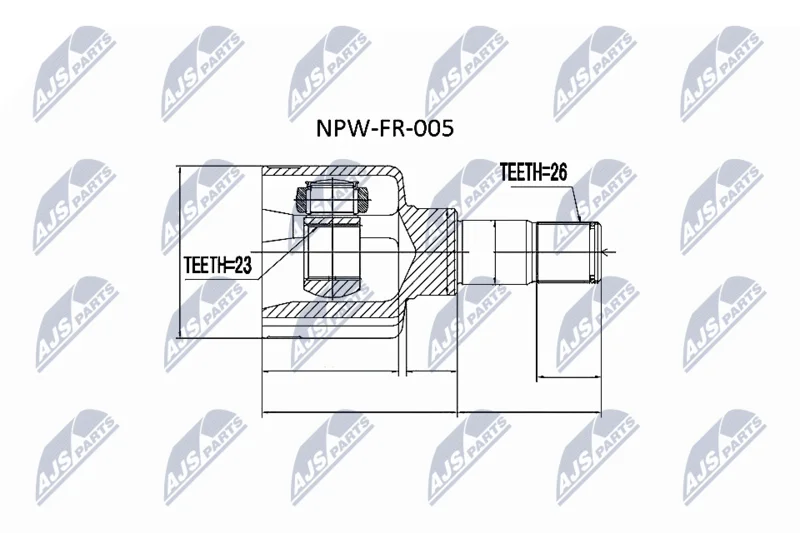 Komplet sklepov, pogonska gred NTY NPW-FR-005