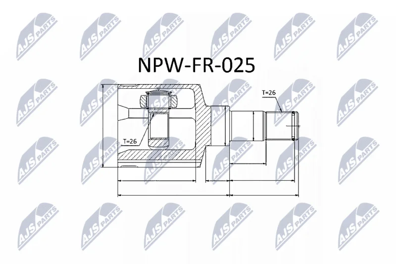 Komplet sklepov, pogonska gred NTY NPW-FR-025