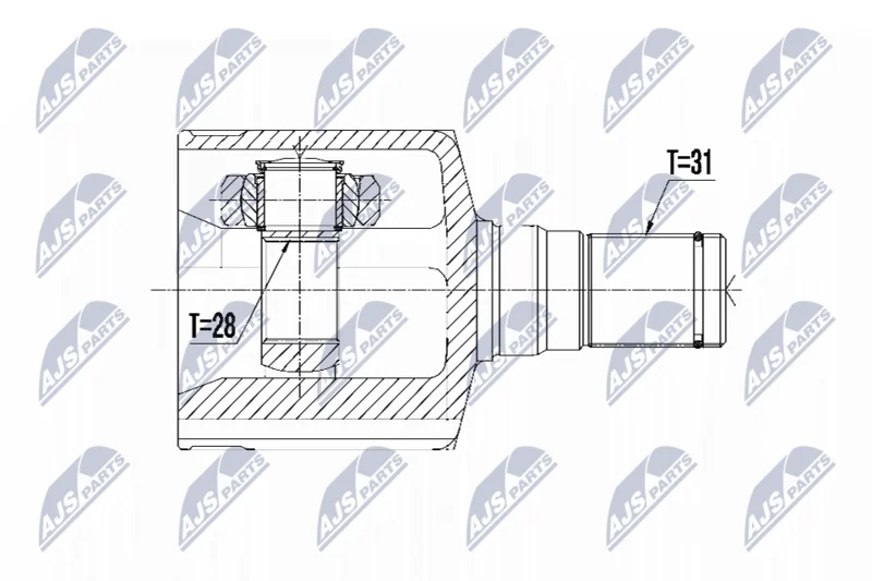 Komplet sklepov, pogonska gred NTY NPW-FR-095