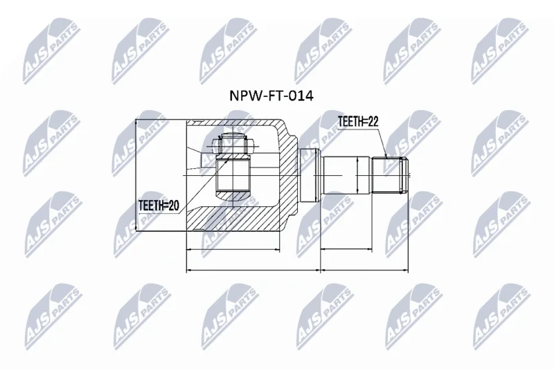 Komplet sklepov, pogonska gred NTY NPW-FT-014