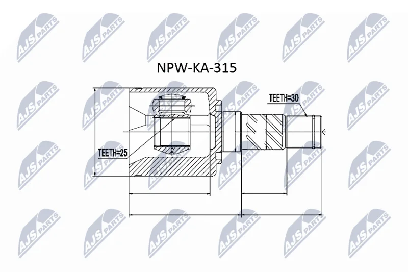 Komplet sklepov, pogonska gred NTY NPW-KA-315