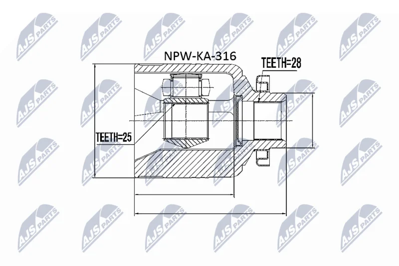 Komplet sklepov, pogonska gred NTY NPW-KA-316