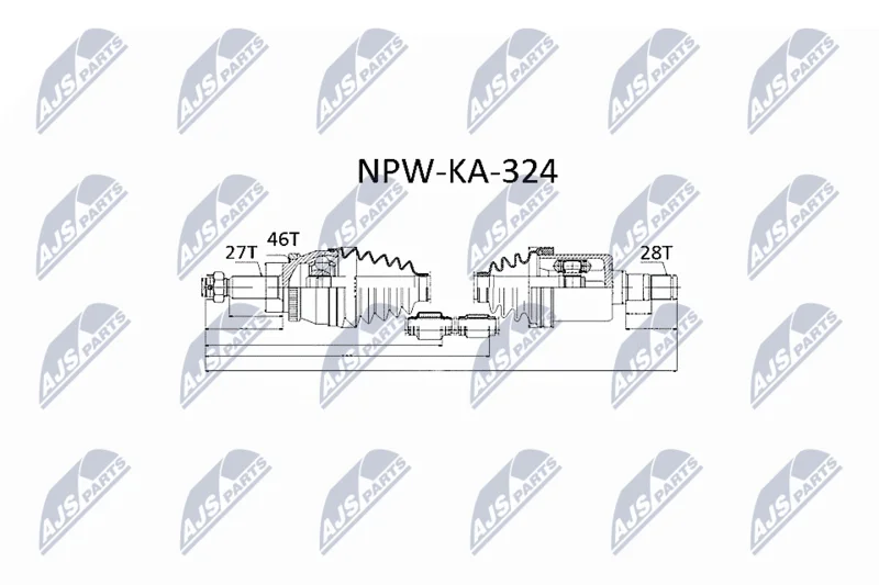 Drive Shaft NTY NPW-KA-324
