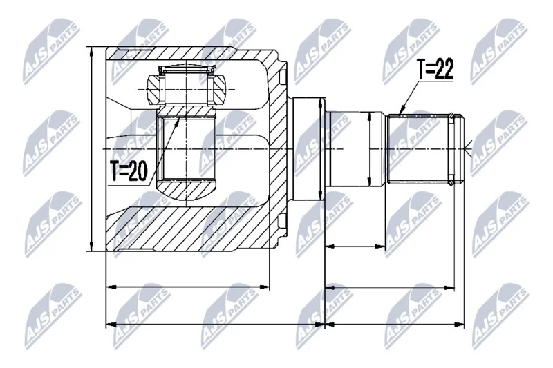 Komplet sklepov, pogonska gred NTY NPW-KA-329