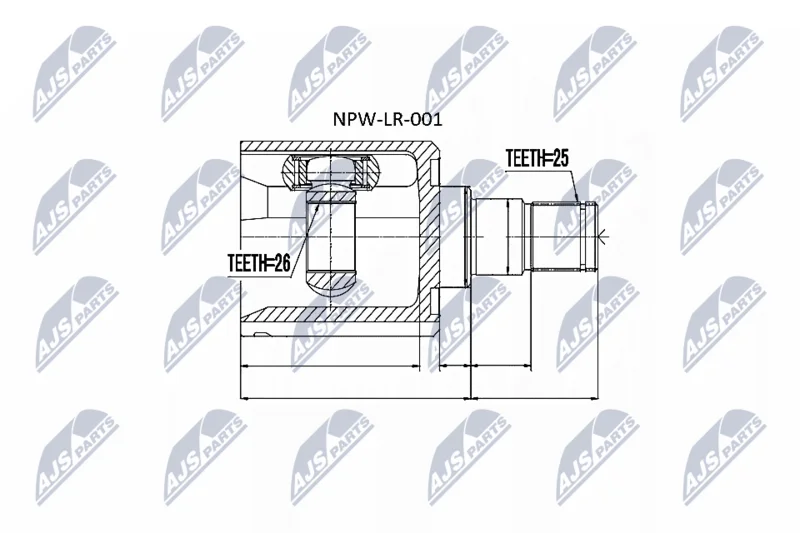 Komplet sklepov, pogonska gred NTY NPW-LR-001