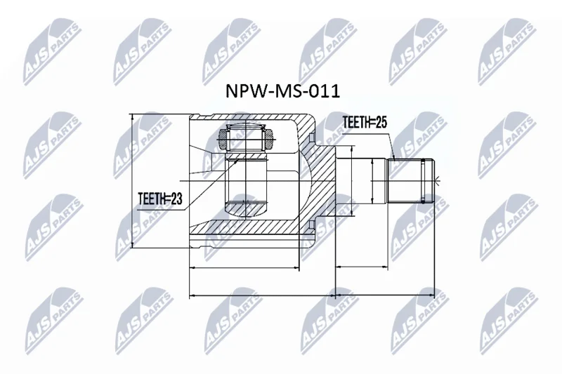 Komplet sklepov, pogonska gred NTY NPW-MS-011