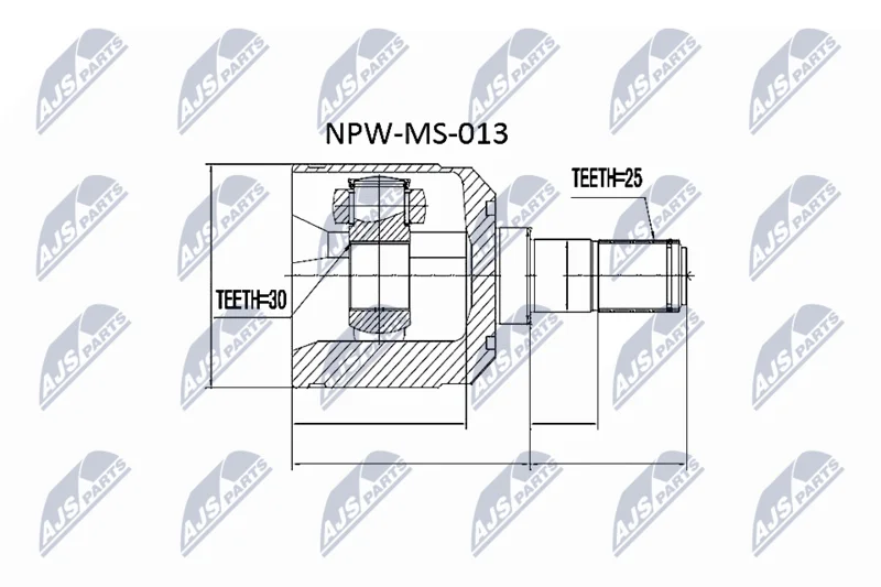 Komplet sklepov, pogonska gred NTY NPW-MS-013