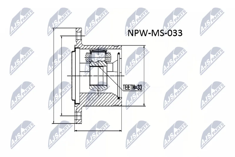 Komplet sklepov, pogonska gred NTY NPW-MS-033