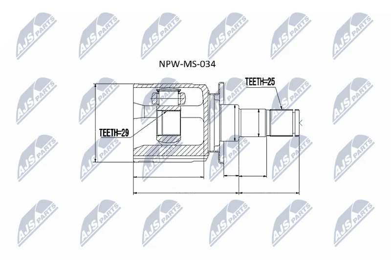 Komplet sklepov, pogonska gred NTY NPW-MS-034