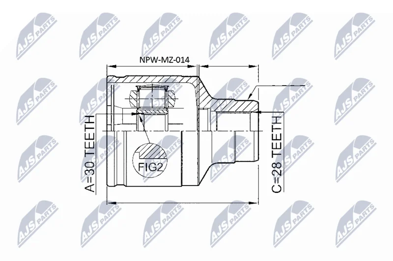 Komplet sklepov, pogonska gred NTY NPW-MZ-014