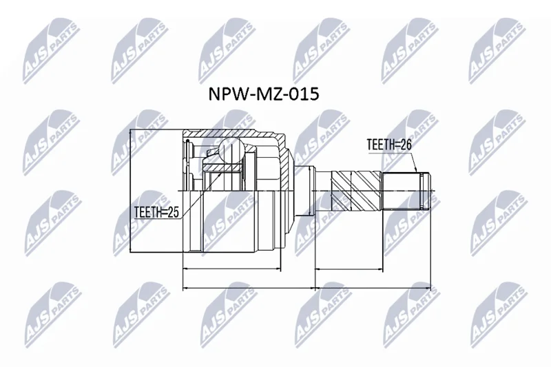 Komplet sklepov, pogonska gred NTY NPW-MZ-015