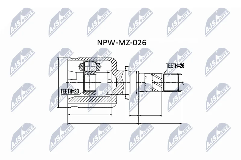 Komplet sklepov, pogonska gred NTY NPW-MZ-026