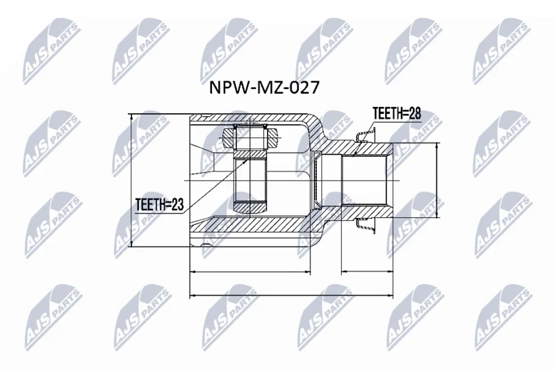Komplet sklepov, pogonska gred NTY NPW-MZ-027