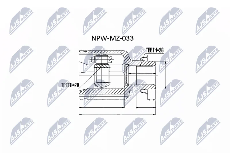 Komplet sklepov, pogonska gred NTY NPW-MZ-033