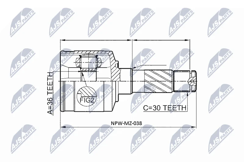 Komplet sklepov, pogonska gred NTY NPW-MZ-038