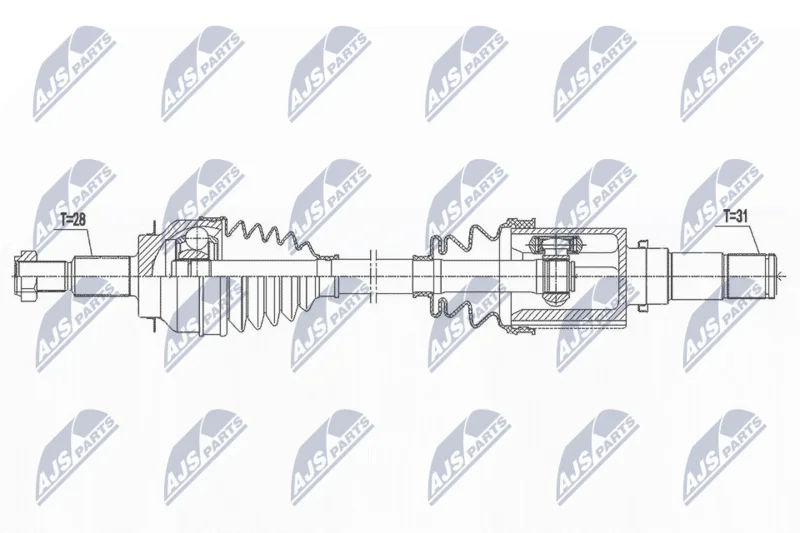 Drive Shaft NTY NPW-MZ-078