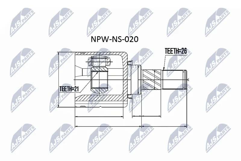 Komplet sklepov, pogonska gred NTY NPW-NS-020