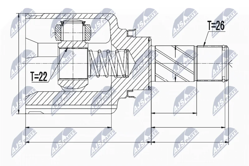 Komplet sklepov, pogonska gred NTY NPW-RE-050