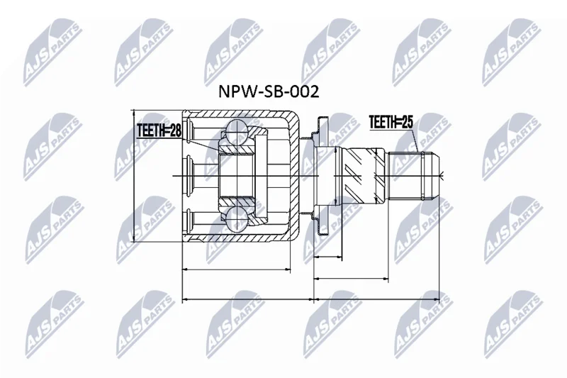Komplet sklepov, pogonska gred NTY NPW-SB-002