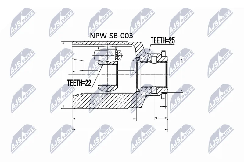 Komplet sklepov, pogonska gred NTY NPW-SB-003
