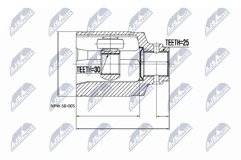 Komplet sklepov, pogonska gred NTY NPW-SB-005