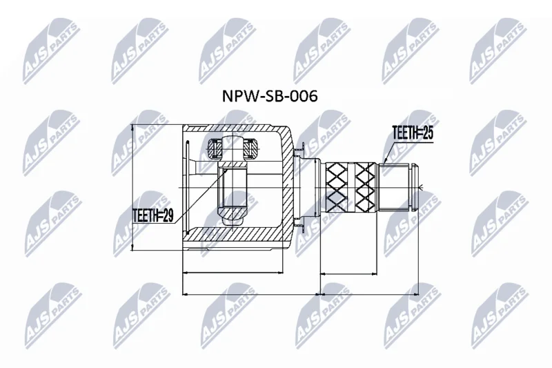 Komplet sklepov, pogonska gred NTY NPW-SB-006