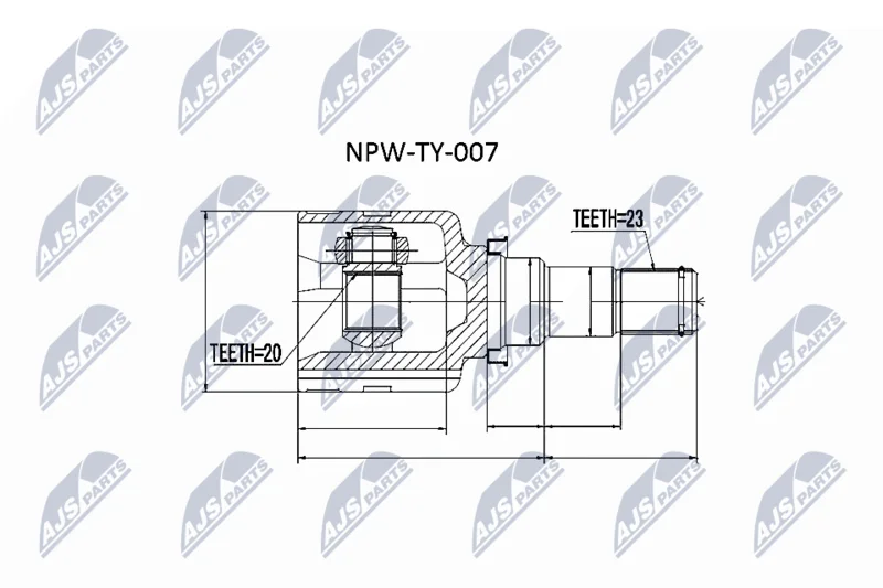 Komplet sklepov, pogonska gred NTY NPW-TY-007