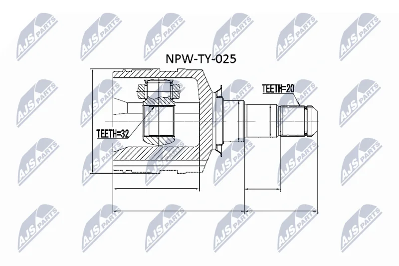 Komplet sklepov, pogonska gred NTY NPW-TY-025