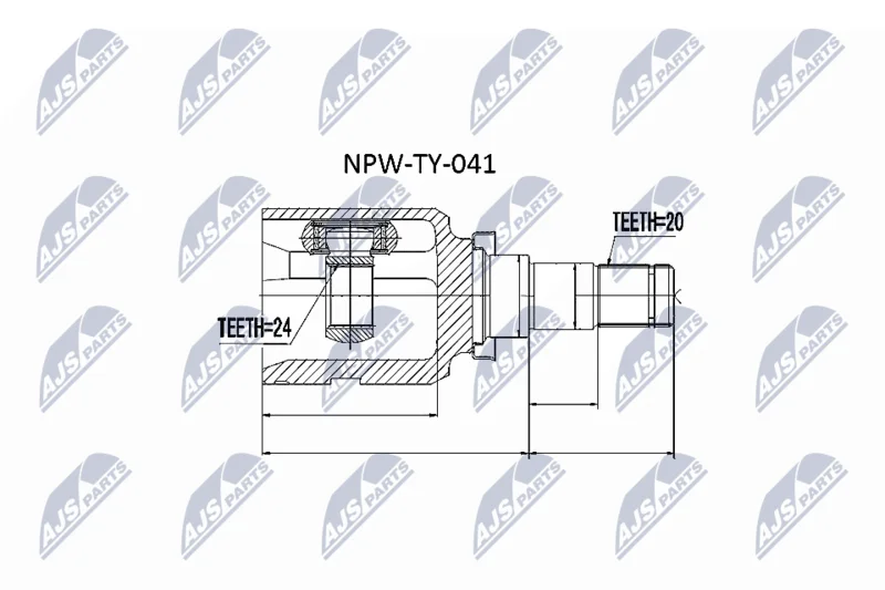 Komplet sklepov, pogonska gred NTY NPW-TY-041