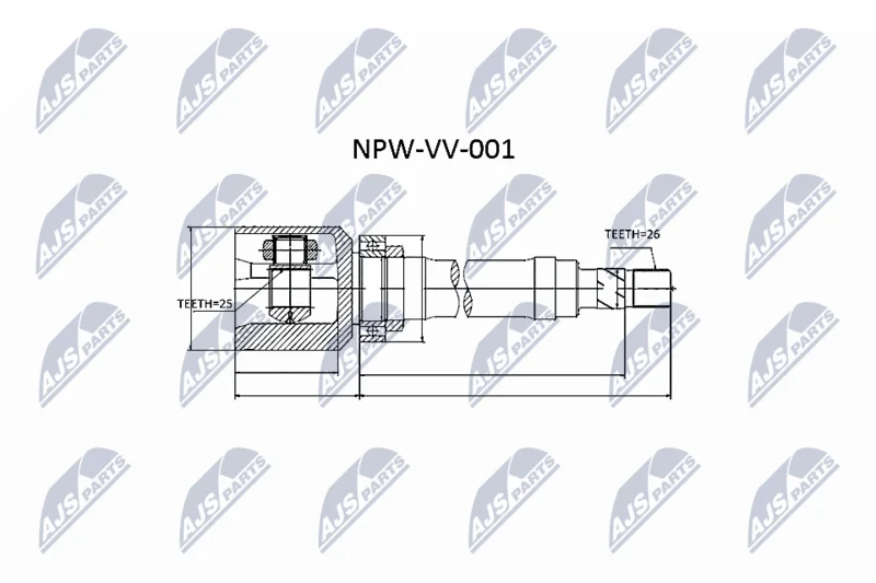 Komplet sklepov, pogonska gred NTY NPW-VV-001