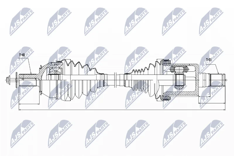 Drive Shaft NTY NPW-VV-027