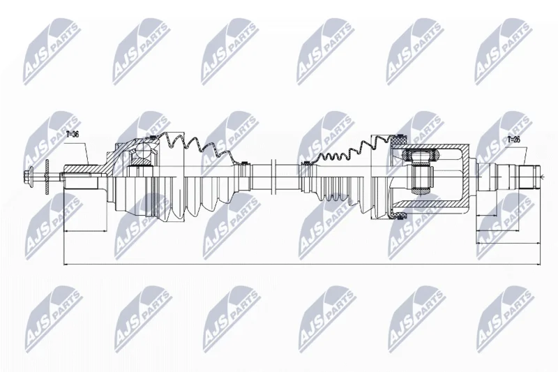 Drive Shaft NTY NPW-VV-030