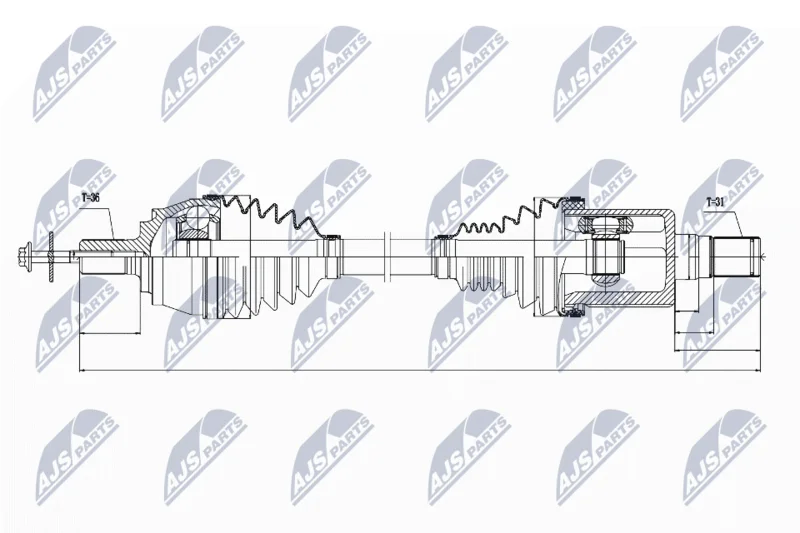 Drive Shaft NTY NPW-VV-031