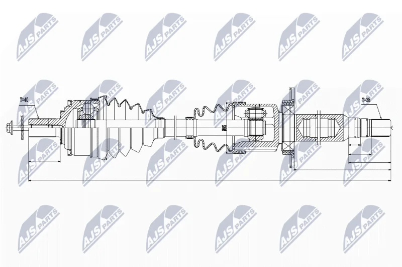 Drive Shaft NTY NPW-VV-035