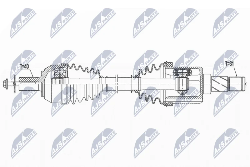 Drive Shaft NTY NPW-VV-146