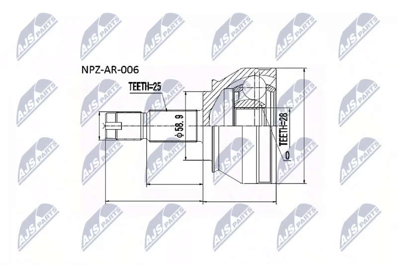 Komplet sklepov, pogonska gred NTY NPZ-AR-006