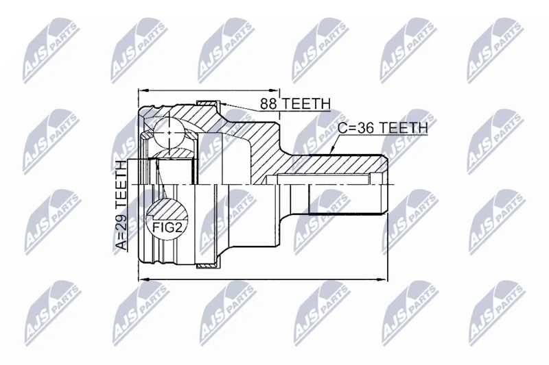 Joint Kit, drive shaft NTY NPZ-FR-046