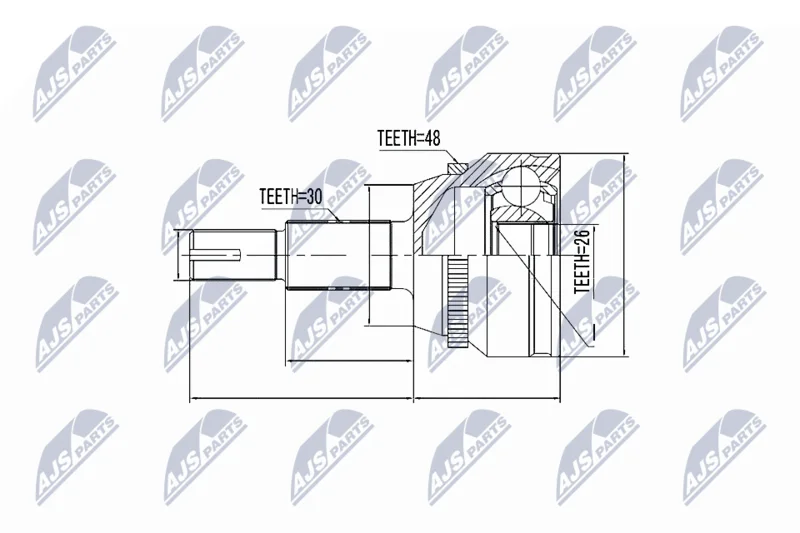 Joint Kit, drive shaft NTY NPZ-TY-077