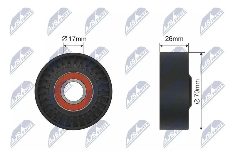 Tensioner Pulley, V-belt NTY RNK-IS-000