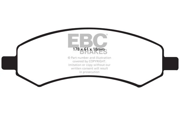 Stabdžių trinkelių rinkinys, diskinis stabdys EBC Brakes DP61738