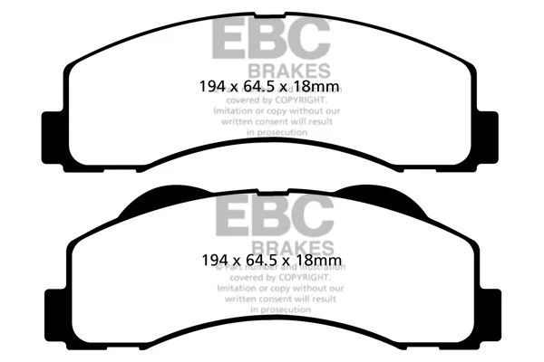 Stabdžių trinkelių rinkinys, diskinis stabdys EBC Brakes DP61855